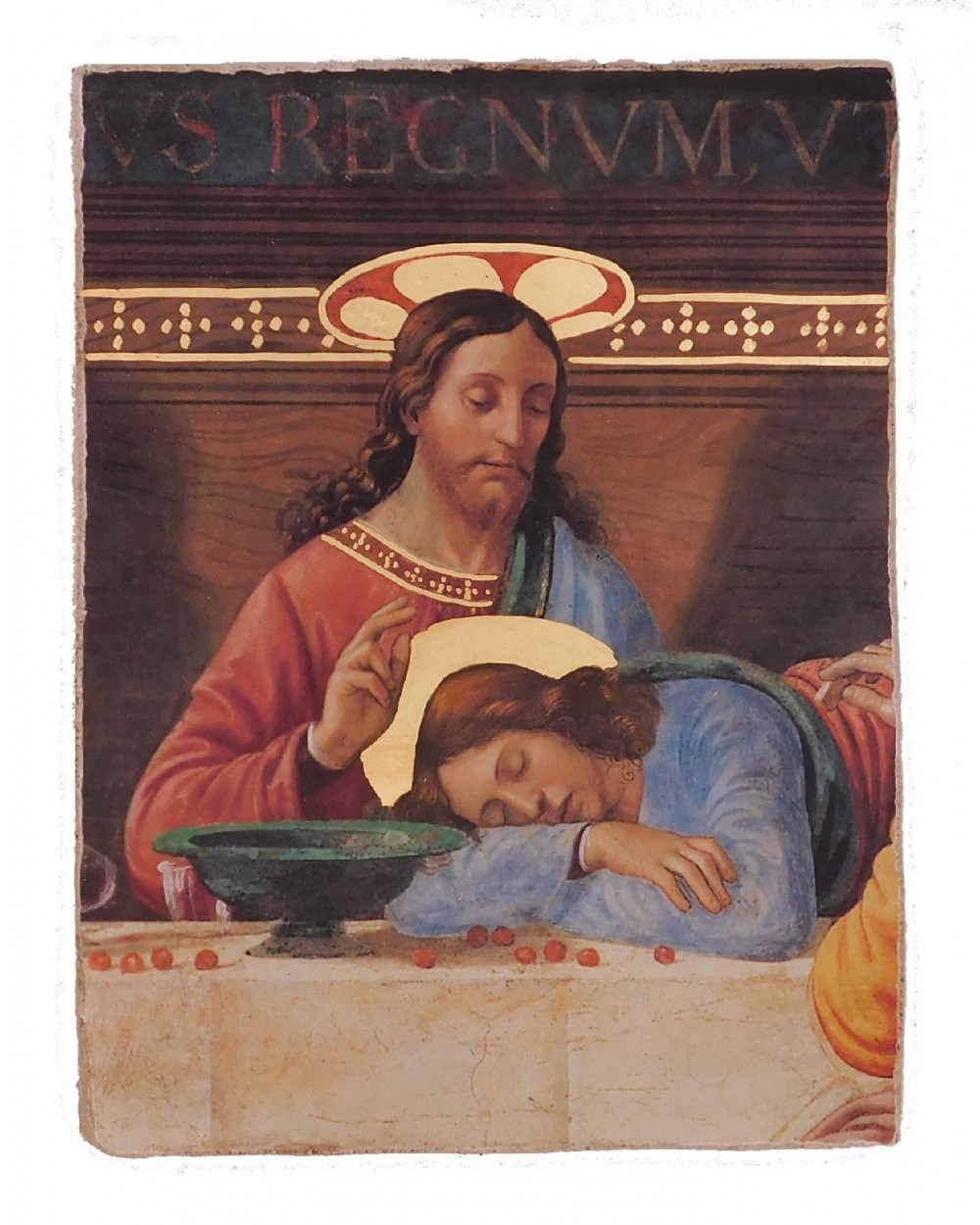 Cristo e San Giovanni. Particolare dell'Ultima Cena di Leonardo da Vinci.
