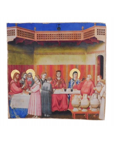 Nozze di Cana di Giotto affresco in pictografia