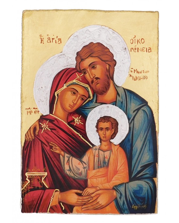 Icona della Sacra Famiglia su affresco