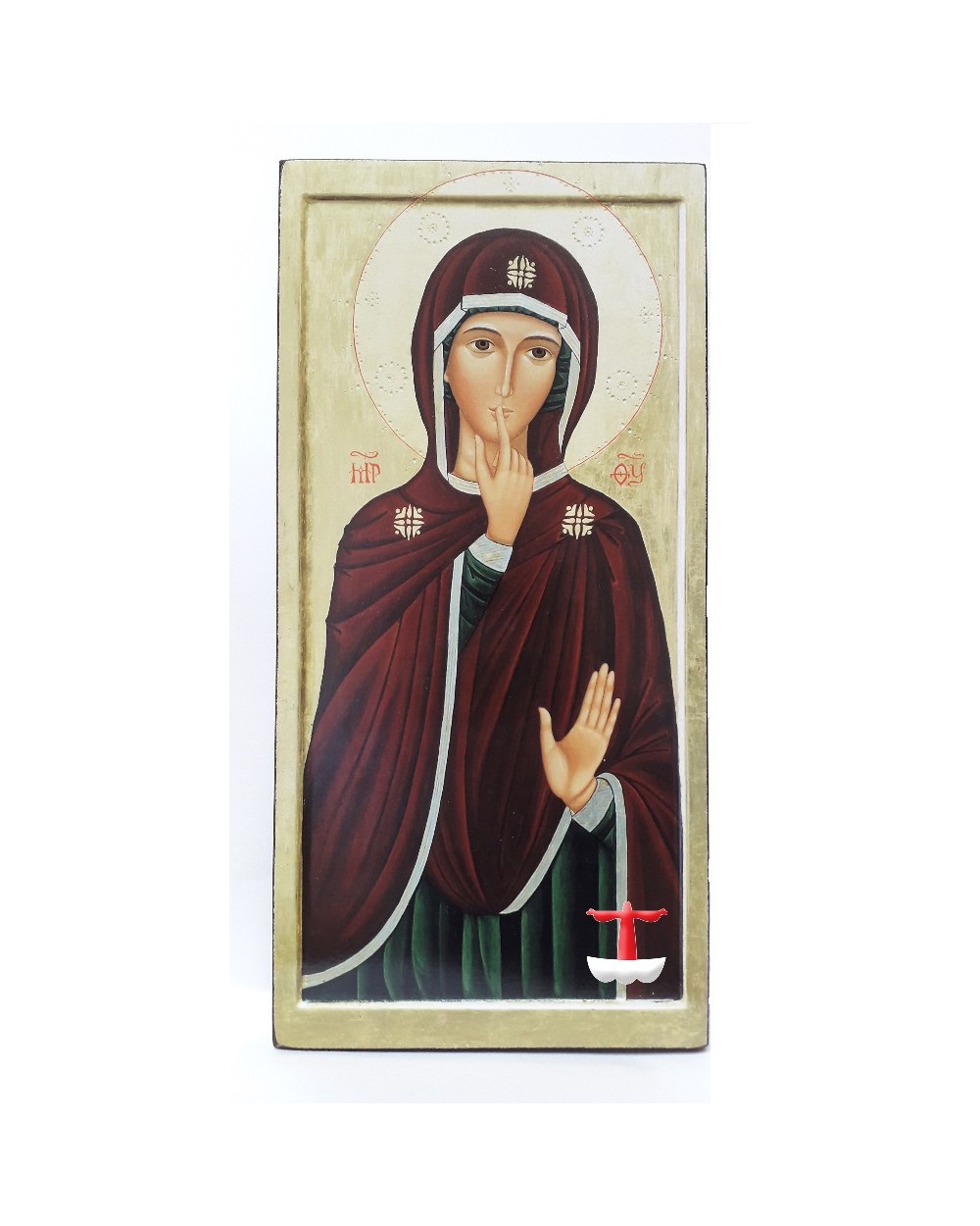 Madonna del silenzio-formato cartolina su legno