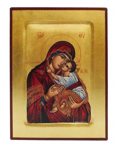 Icona serigrafata della Madre di Dio della Tenerezza dimensione media
