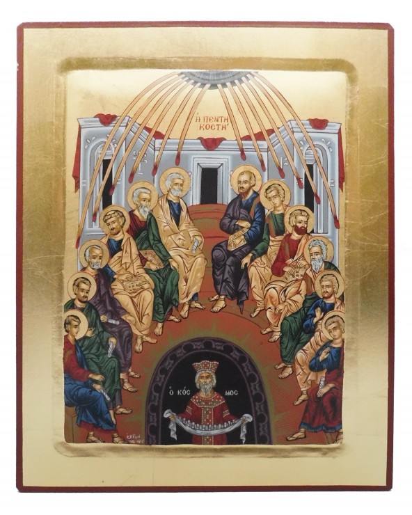 Icona serigrafata della Pentecoste dimensione grande