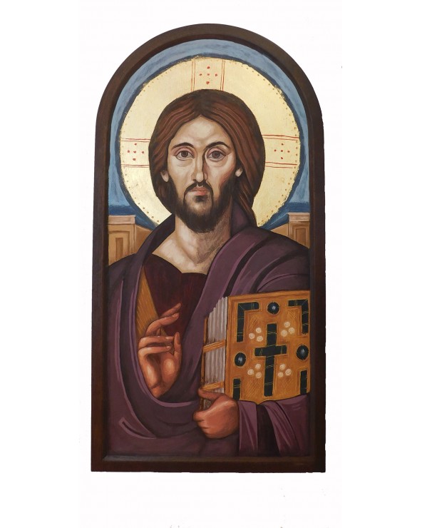Icona dipinta a mano del Cristo Pantocratore  del Monte Sinai